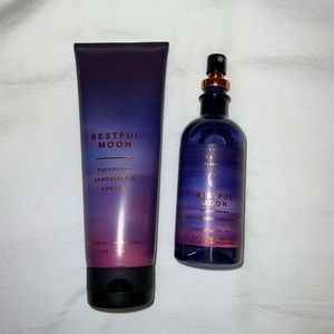 Bath and Body Works Restful Moon Moisturizing Body Cream and Essential Oil Mist